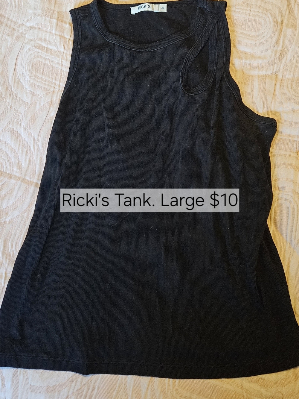 Ricki's Black Ribbed Sleeveless Tank